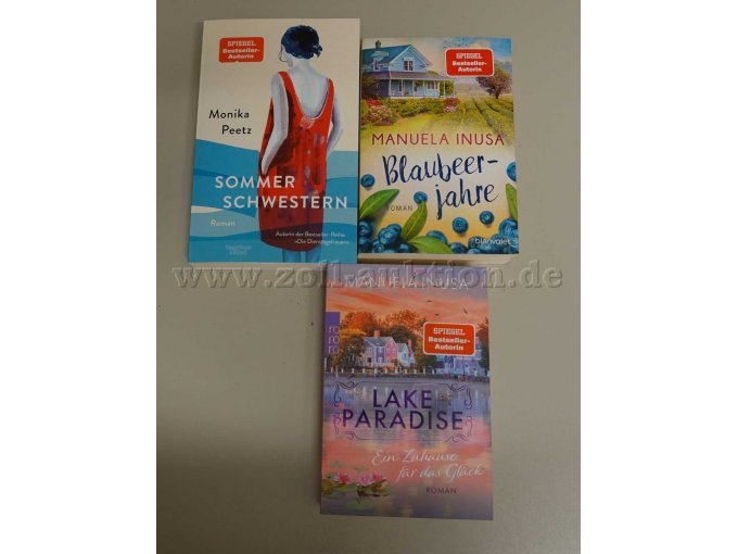 Konvolut aus 7 Büchern, Romane,
Teilansicht von 3 Büchern