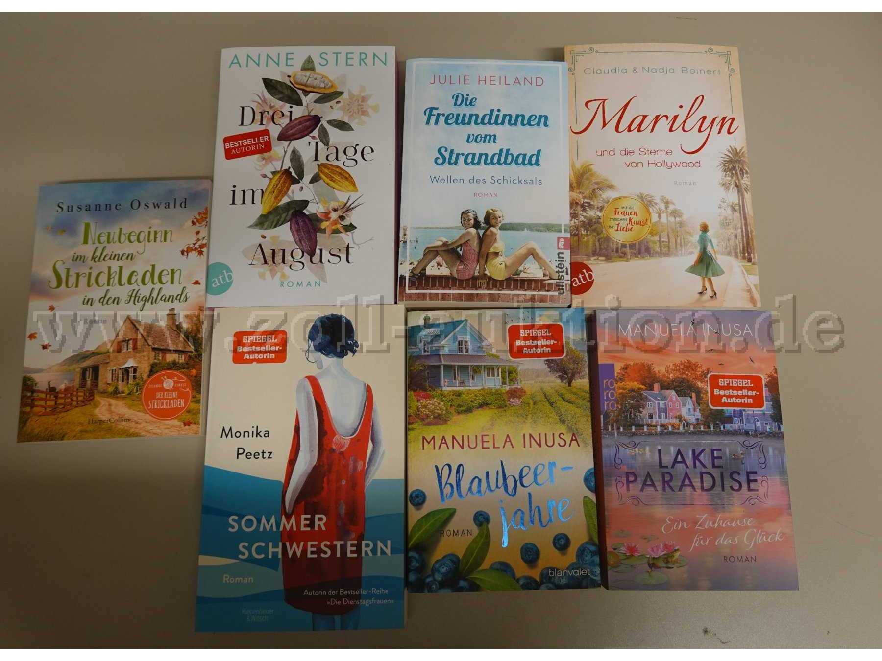 Konvolut aus 7 Büchern, Romane,
Gesamtansicht