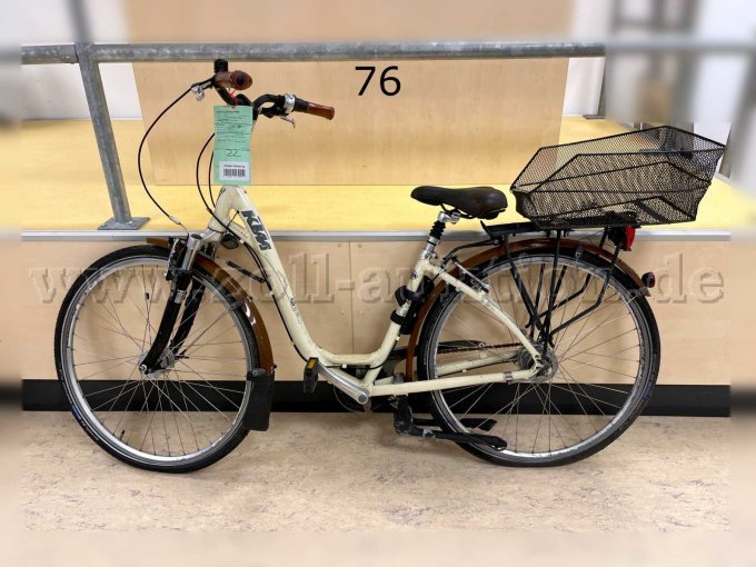 1 Citybike von KTM "City Univers Wave Eight", cremeweiß, 28 Zoll, 8 Gänge, Nabenschaltung, Rahmenhöhe ca. 47 cm