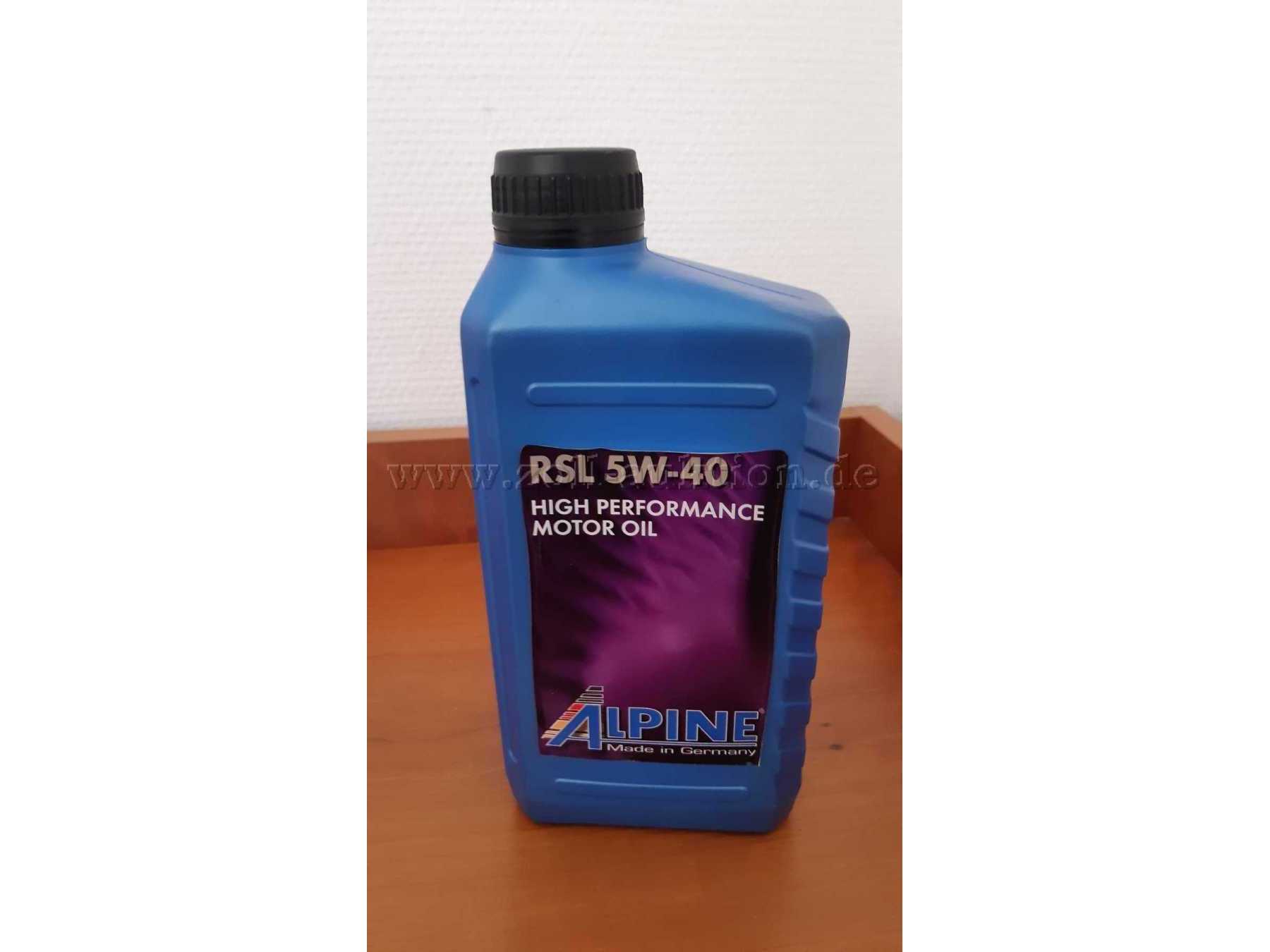 5x 1 Liter Alpin  Motoren Öl
RSL 5W-40