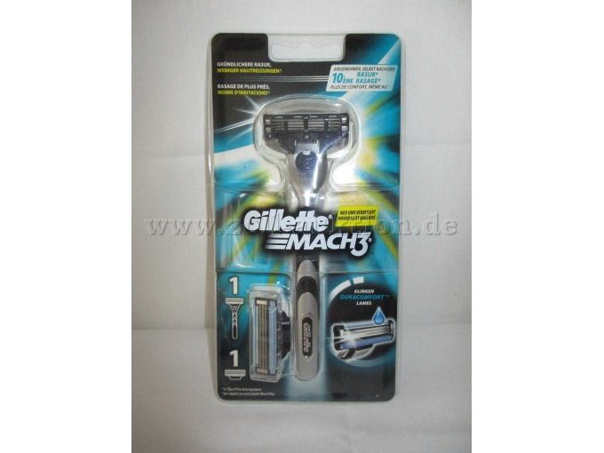 Ansicht Gillette Mach 3 mit extra Rasierklinge