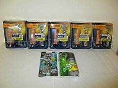 Vollansicht der 7 Packungen diverser Gillette Rasierer