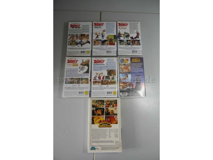VHS Kassetten Asterix und Obelix Gesamtansicht von hinten