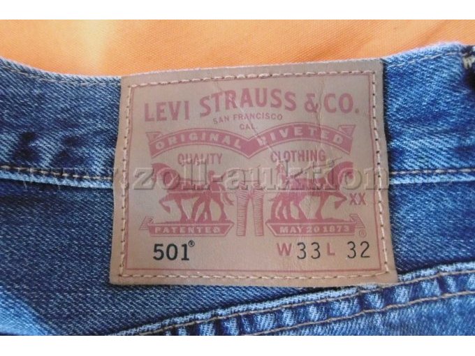 Detailansicht Herstellerangabe Levis-Jeans