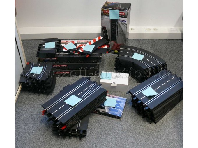 80 Schienenteile für SlotCar Rennbahn Carrera, +Trafo, +Tower