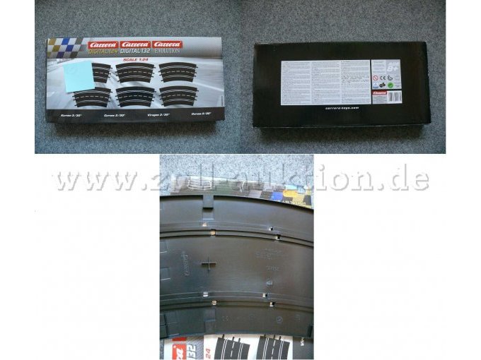15.) OVP Vorder-Rückseite Schienenteile Kurve 3/30