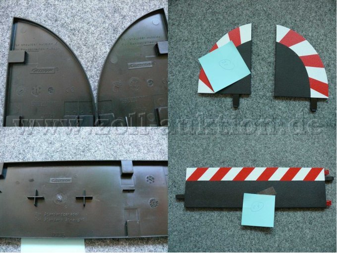 22+23.)Schienenteile Randstreifen aussen Kurve 1/30, Schienenteile Randstreifen 1/1 Gerade,