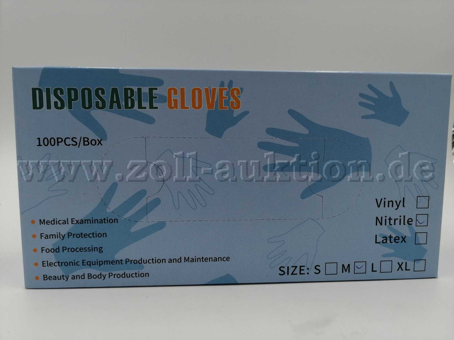Disposable Gloves Einweghandschuhe Ansicht Vorderseite