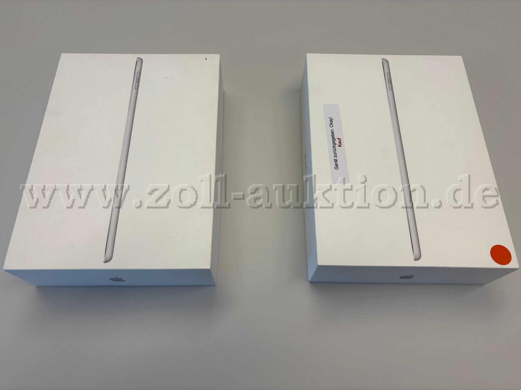 iPad Karton Vorderseite
links guter Zustand, 
rechts schlechter Zustand