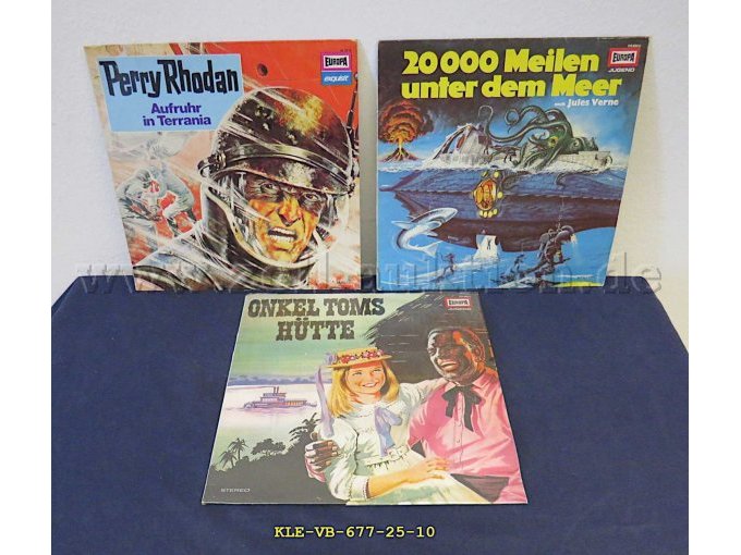 Vorderseite Cover Onkel Toms Hütte, Aufruhr in Terrania, 20000 Meilen unter dem Meer