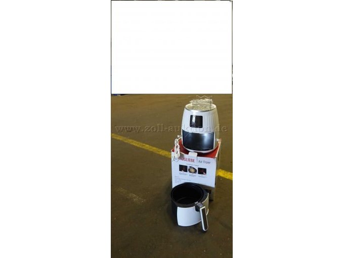 HAUSLIEBE LF1 Airfryer (1500 W, 1 Heißluftfritteuse, digitales Display, ohne Öl, einfach zu bedienen und reinigen, für 2-3 Personen, 3.5 Liter) weiß mit Zubehör: Gitter und Grillspieße