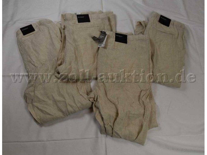 4 beige Leinenhosen