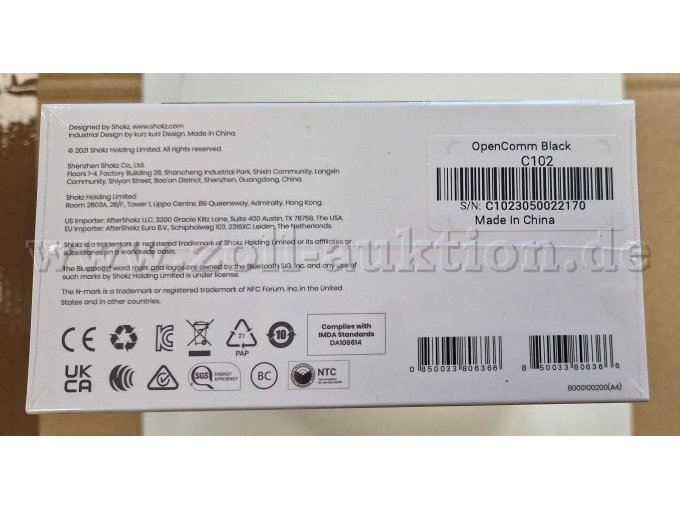Verpackung mit Beschreibung