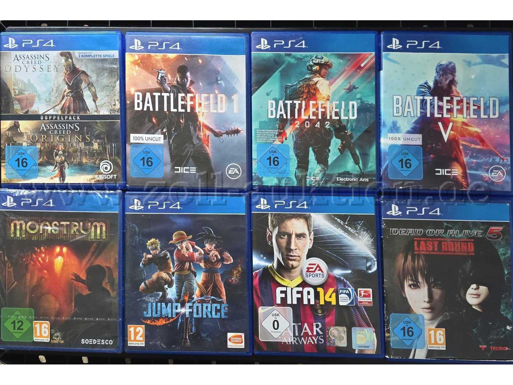 8 ORIGINAL Spiele PS4