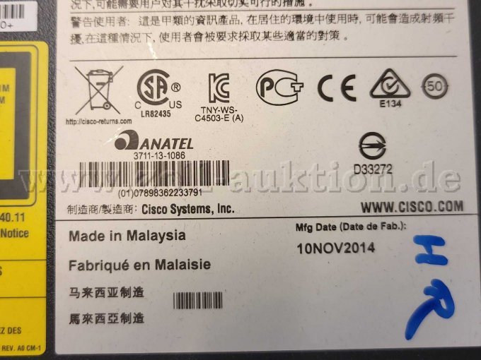 Typenschild mit CE Kennzeichnung