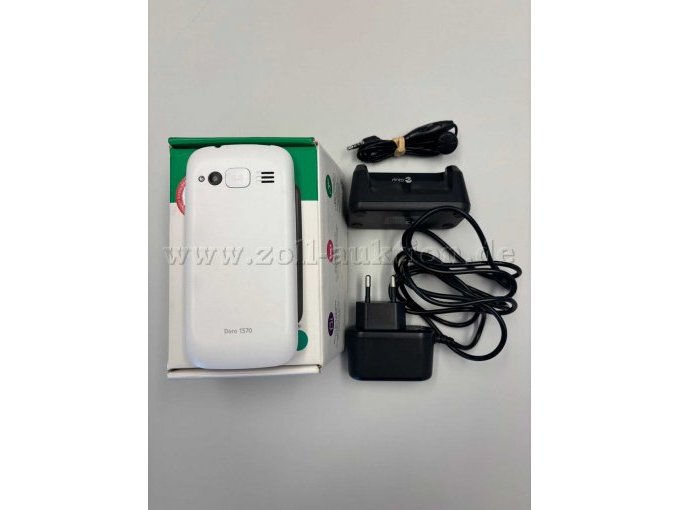 Gerät Rückansicht auf Originalkarton und -zubehör