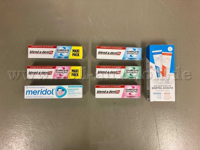 Vorderseite der einzelnen Verpackungen