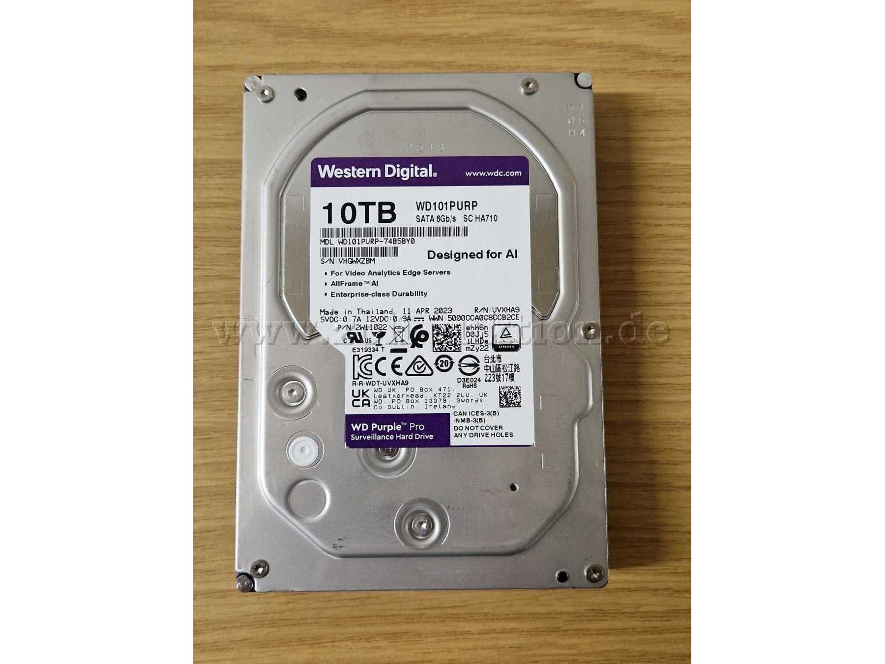 Western Digital 10 TB Festplatte WD101PURP