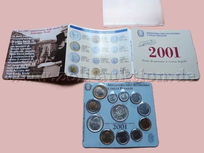 Kursmünzensatz Italien 2001