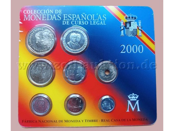 Kursmünzensatz Spanien 2000