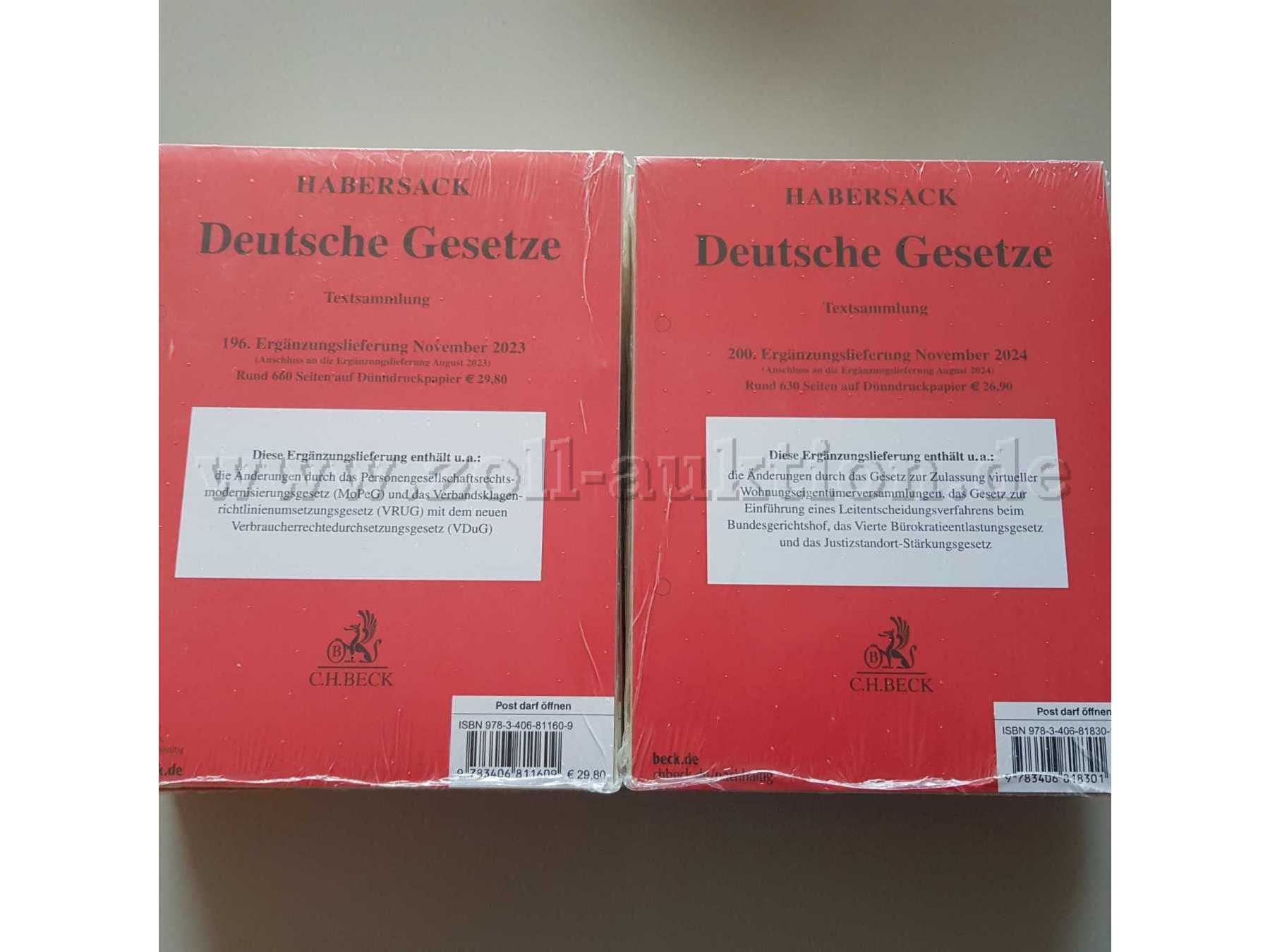 Lose-Blatt-Lieferungen Deutsche Gesetze- Beispiele