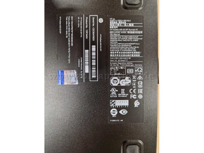 9 stuks HP ProDesk 600 G3 SFF – foto 3 – kavel bij Zoll-Auktion, Meerbusch