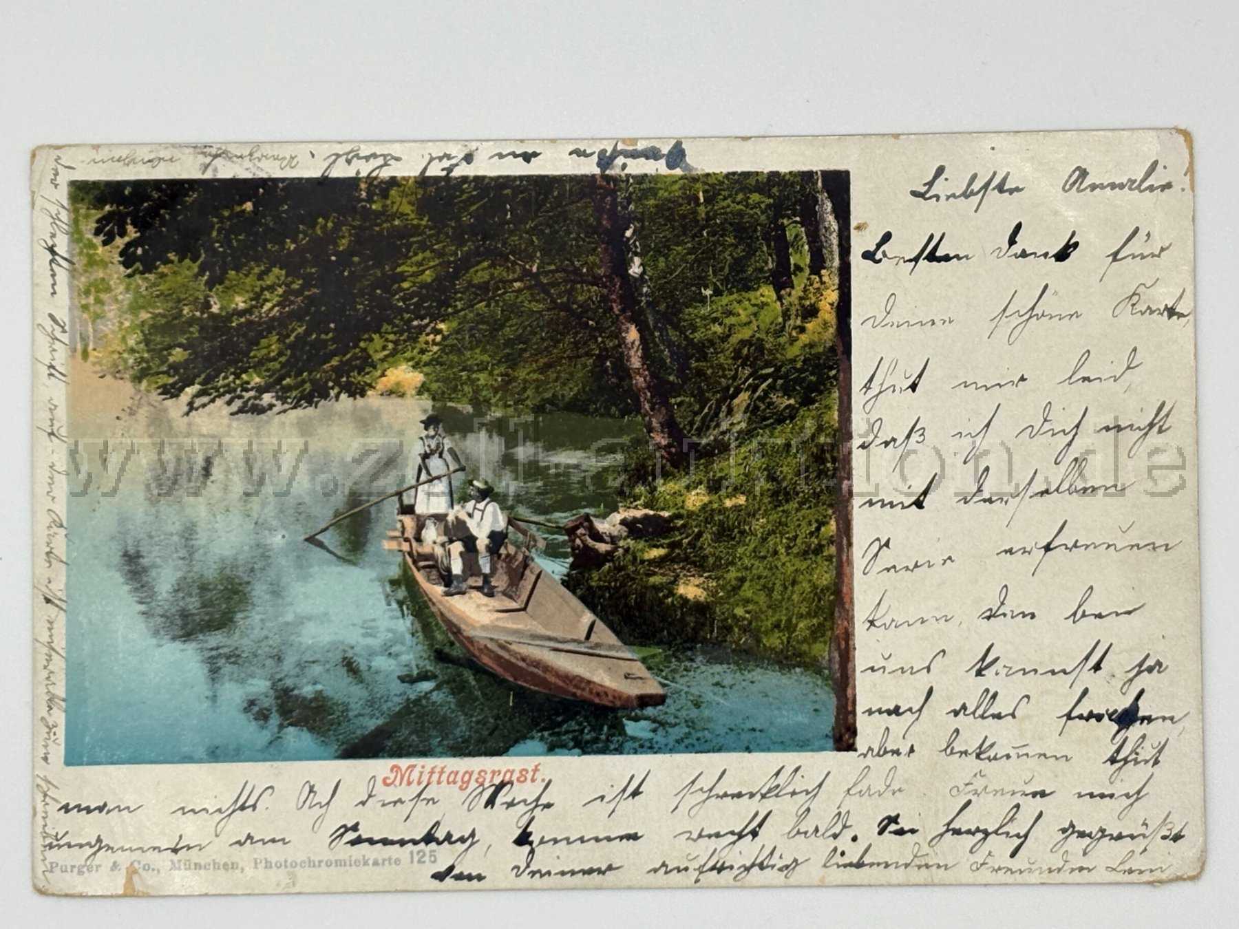 Postkarte Boot