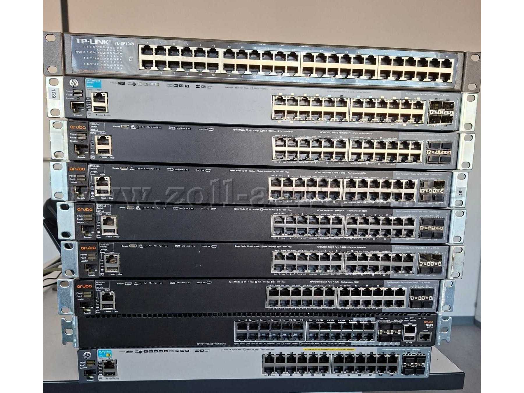 Rückseite aller Switche