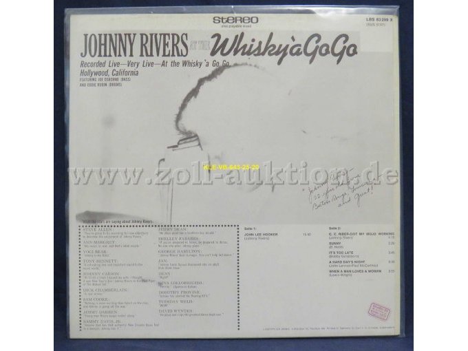 Jonny Rivers „LIVE AT THE WHISKY A GOGO“