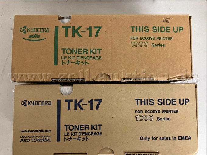 9 Tonerkartuschen für KYOCERA TK-17 SW (alt, ungeöffnet noch verschweisst) – foto 6 – kavel bij Zoll-Auktion, Mönchengladbach