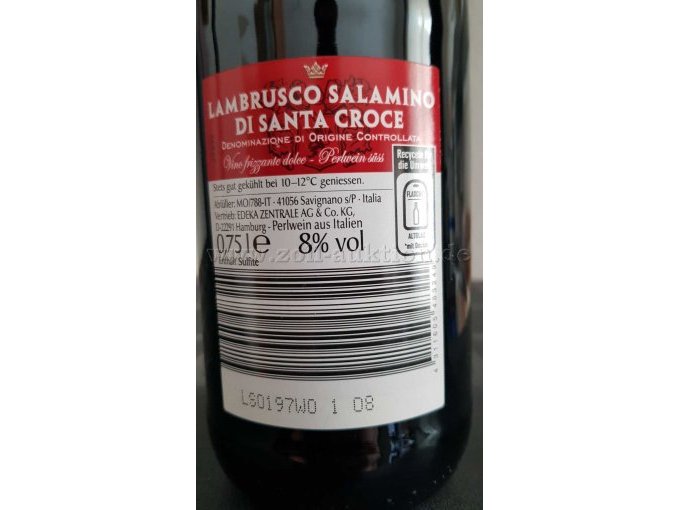 Detailansicht Herstellerinformationen Wein