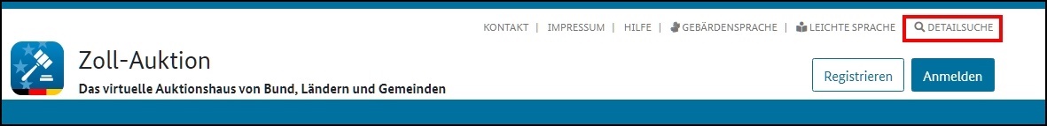 Hier finden Sie die Detail-Suche. Hier finden Sie die Detail-Suche.