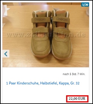 Hier steht das aktuelle Gebot der Auktion. Hier steht das aktuelle Gebot der Auktion.